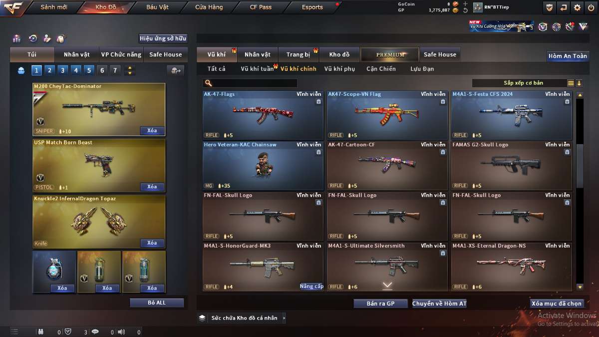 shop acc cf uy tin gia re